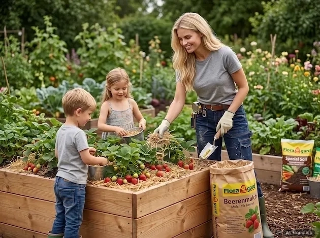 Erdbeeren Mulchen